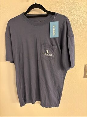 Local Boy Short Sleeve Pocket Tee in Slate Blue